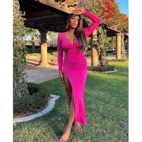 NOOKIE Jewel Gown in Neon Pink Size X-Large - Picture 13 of 15